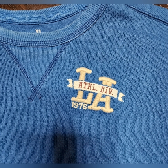LA Mens Athletic Blue Pullover Sweater XL - Picture 7 of 10